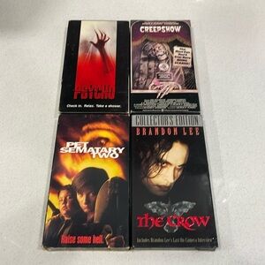 4 Vintage Horror Movie VHS Movies
